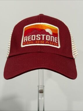 Ouray Sportswear Redstone Colorado Maroon Trucker Cap